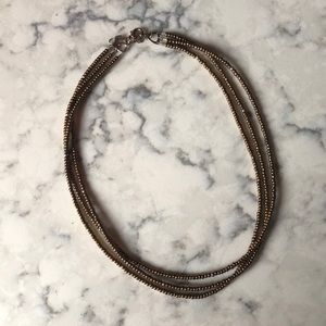 Silpada 3 strand brown seed (gold) necklace